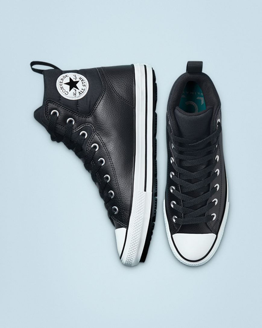 Ghete Iarna Barbati Converse Chuck Taylor All Star Berkshire Inalti Negrii Albi Negrii | RO SCAHV125